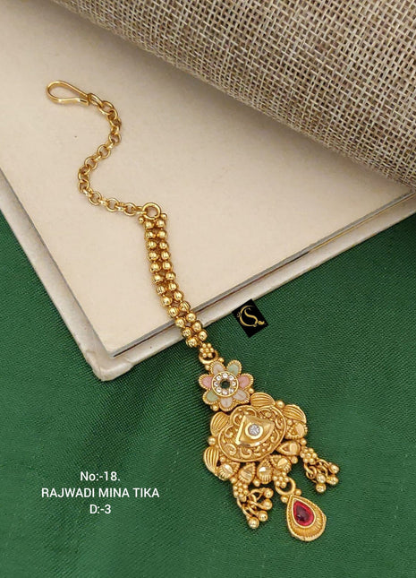 Antique Gold Chand Maang Tikka