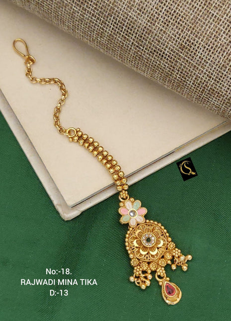 Oxidized Silver Tribal Maang Tikka