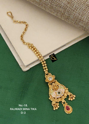 Kundan Floral Drop Maang Tikka