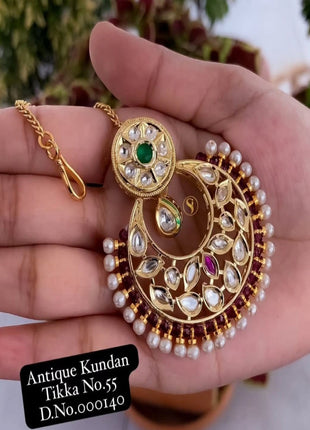 Monzonite Pearl Round Maang Tikka