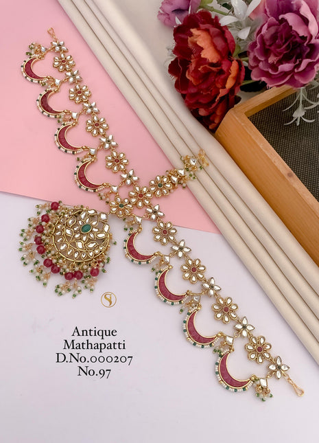 Royal Gold Plated Kundan Passa