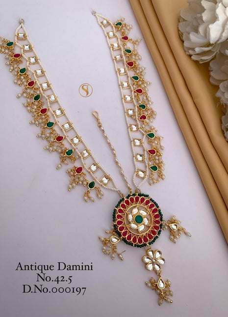 Kundan Pearl Floral Passa