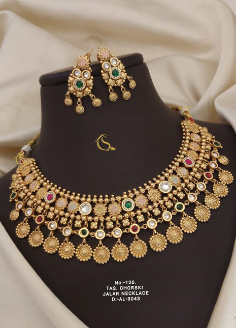 Golden Blossom Jalar Necklace Set