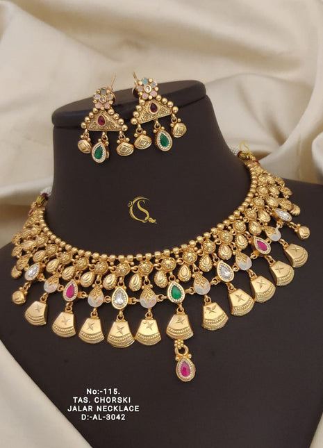 Temple Jalar Tassel Necklace Set