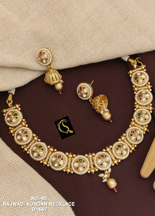 Elegant Teardrop Pendant Set with American Diamond Accents