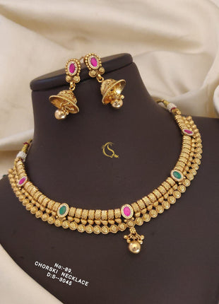 Chic Minimalist Pendant Set in Rose Gold Finish