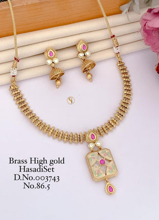 Dazzling White Stone Pendant Set for Party Glam