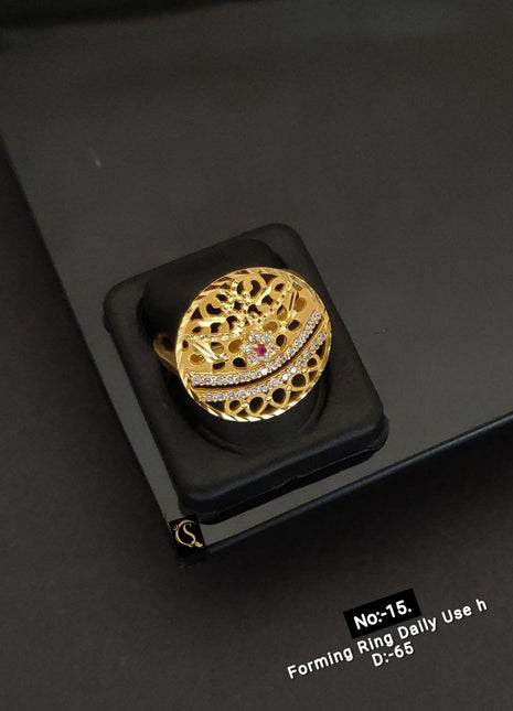 Antique Dome Ring with Engraved Motif
