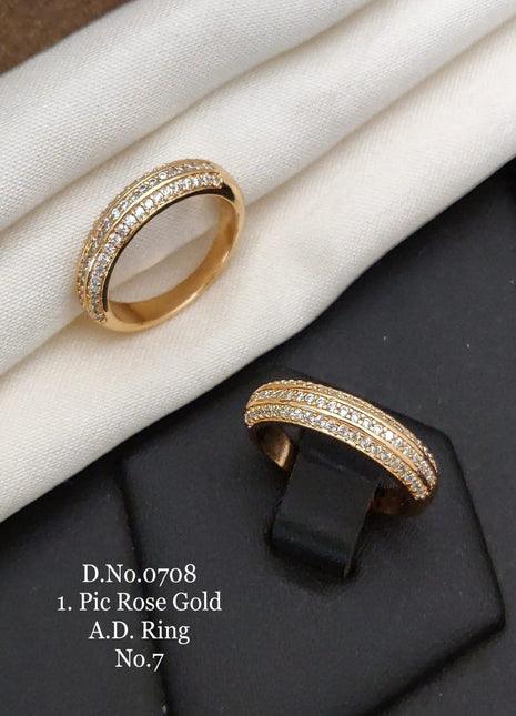 Statement Ring with Engraved Leaf