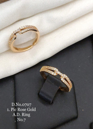 Oval Red Stone Ring in Rose Gold Finish