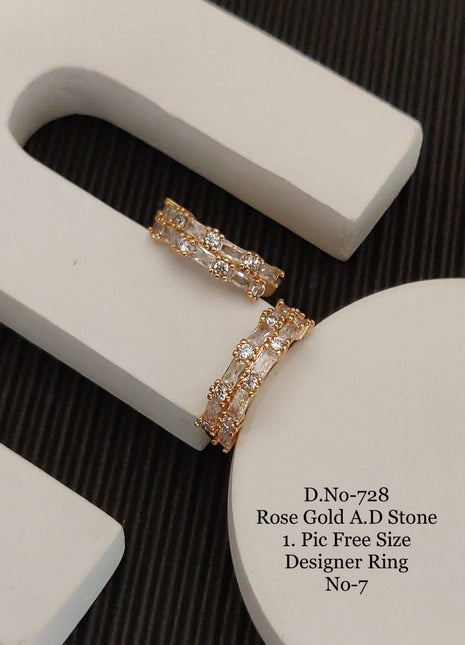 Silver Floral Ring with Blue and White Stones