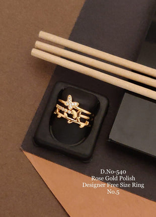 Silver Mirror Work Ethnic Ring