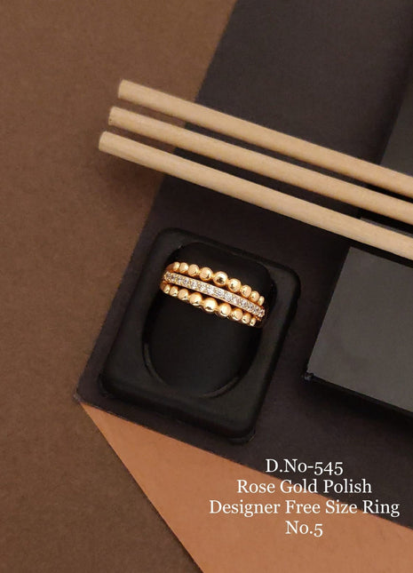 Round Statement Ring with Mirror Inlay