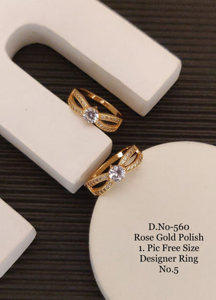 Lotus-Inspired Adjustable Ring in Gold