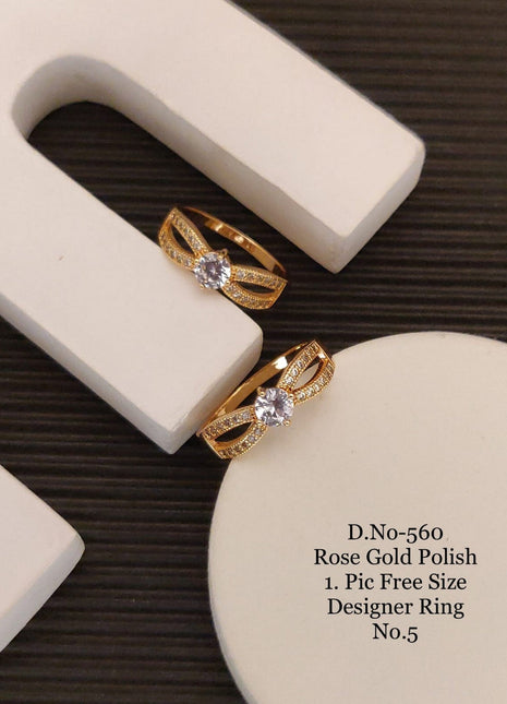 Lotus-Inspired Adjustable Ring in Gold