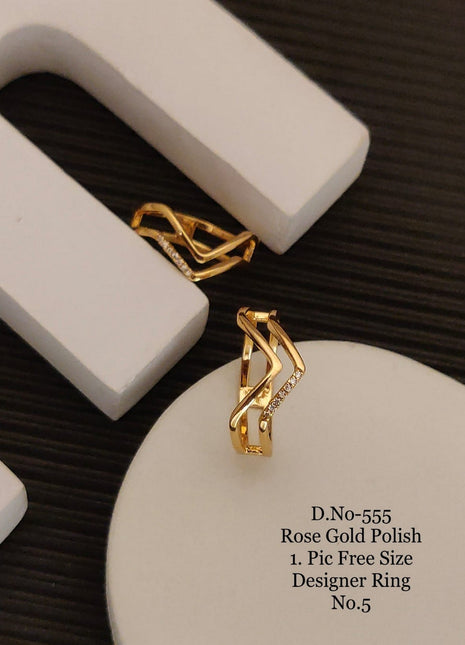 Modern Textured Adjustable Ring