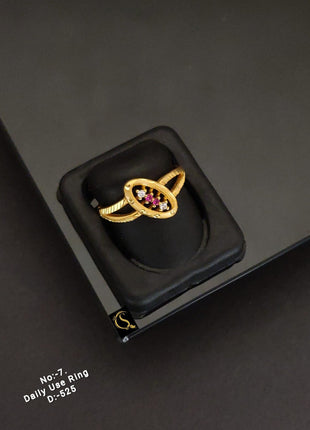 Dual Tone Petal-Inspired Ring