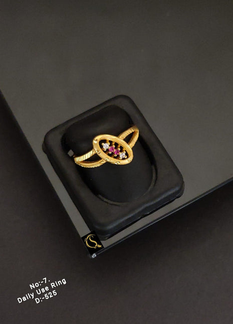 Dual Tone Petal-Inspired Ring