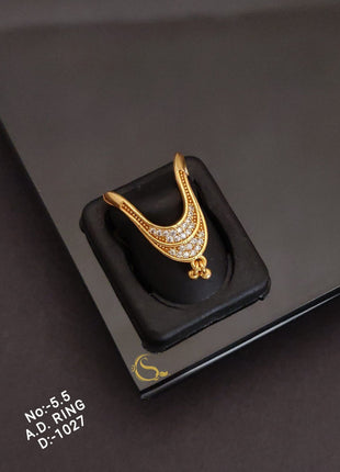 Elegant Dual Leaf Adjustable Ring