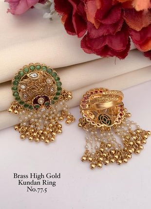 CZ Studded Square Adjustable Ring