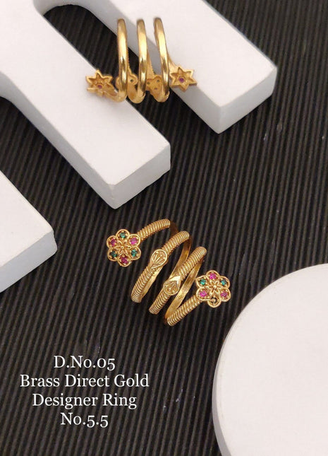 Radiant American Diamond Ring Set