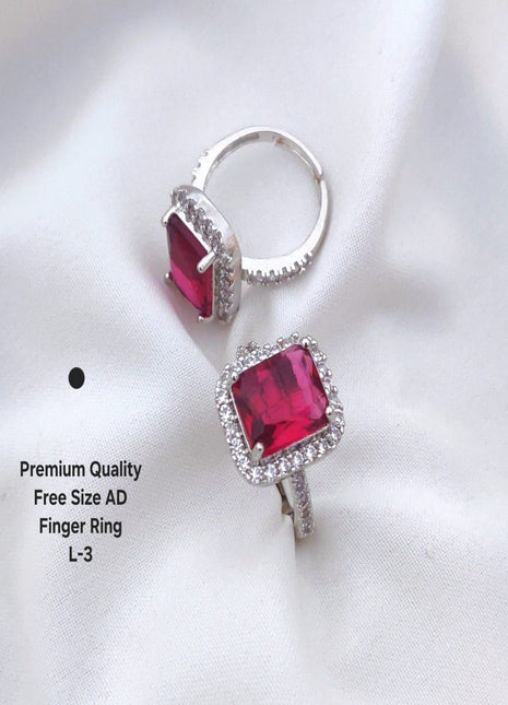 American Diamond Adjustable Rings