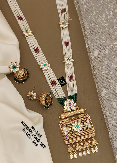 Elegant Pearl Pendant Set with Earrings â€“ Suitable for Office Wear