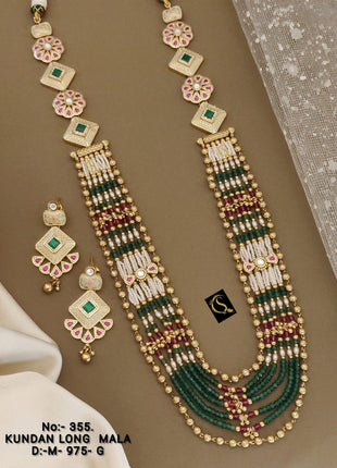 Gold-Plated Oxidized Pendant Set with Earrings â€“ Ideal for Party Wear