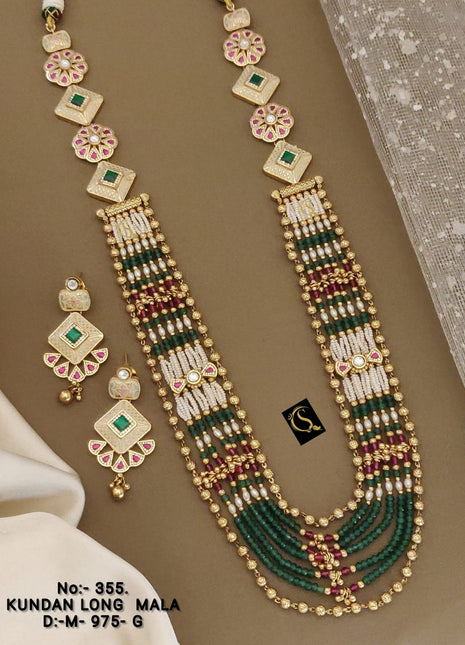 Gold-Plated Oxidized Pendant Set with Earrings â€“ Ideal for Party Wear