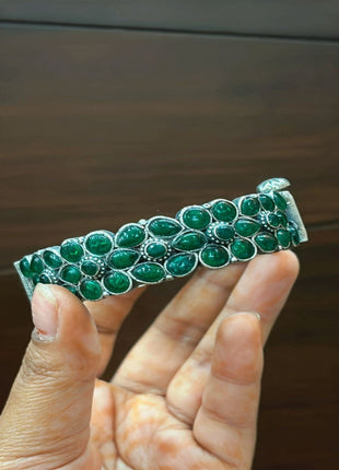 Bold Green Stone Kada
