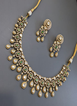 Stylish American Diamond Pendant Set with Earrings â€“ Best for Party Wear