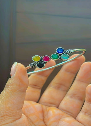 Oxidized Stone Bracelete