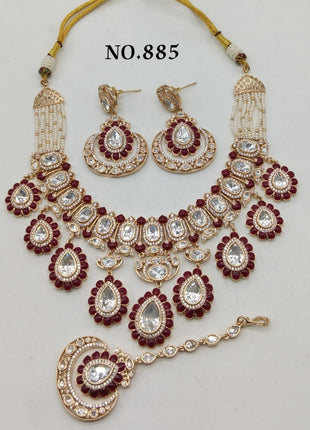 American Diamond Heart Pendant Set – Ideal for Party Wear