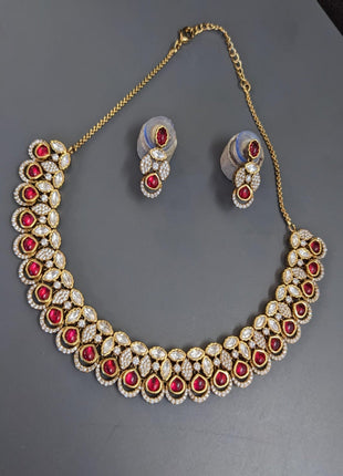 Elegant American Diamond Pendant Set – Ideal for Party Wear