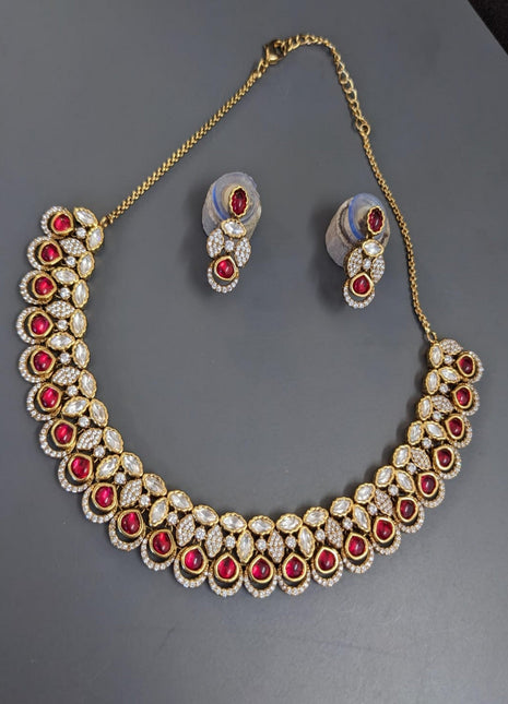 Elegant American Diamond Pendant Set – Ideal for Party Wear