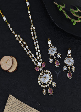 Gold-Plated Green Stone Pendant Set – Gorgeous for Festival Wear