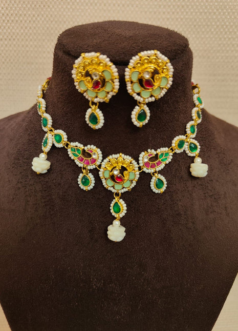 Sleek Gold-Tone Pendant Set – Ideal for Office Wear