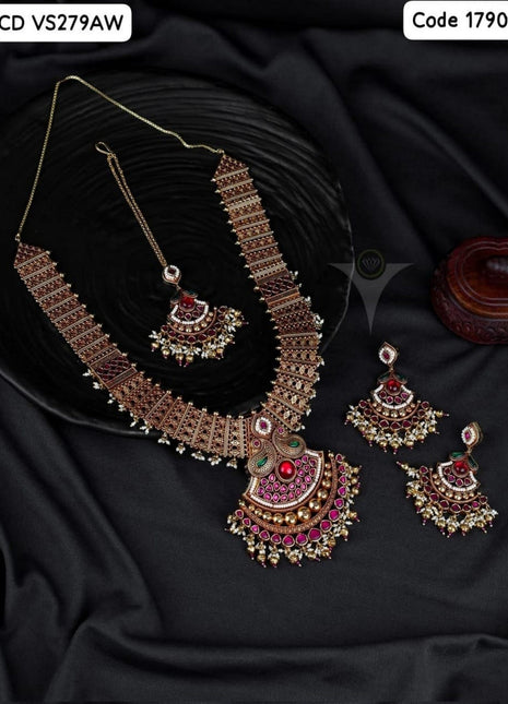 Heritage Maroon Bridal Set