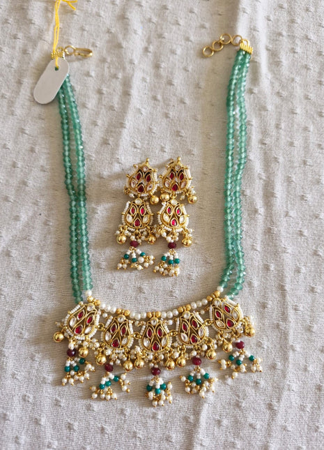 Peacock Blue Pendant Set