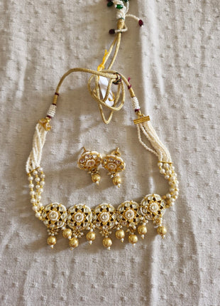 Gold-Plated Floral Pendant Set