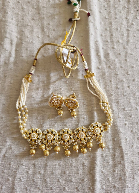 Gold-Plated Floral Pendant Set