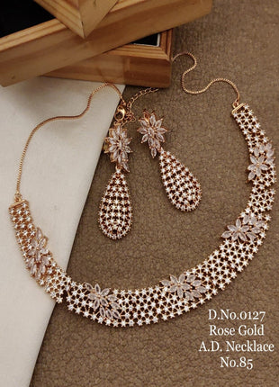 Elegant American Diamond Pendant Set