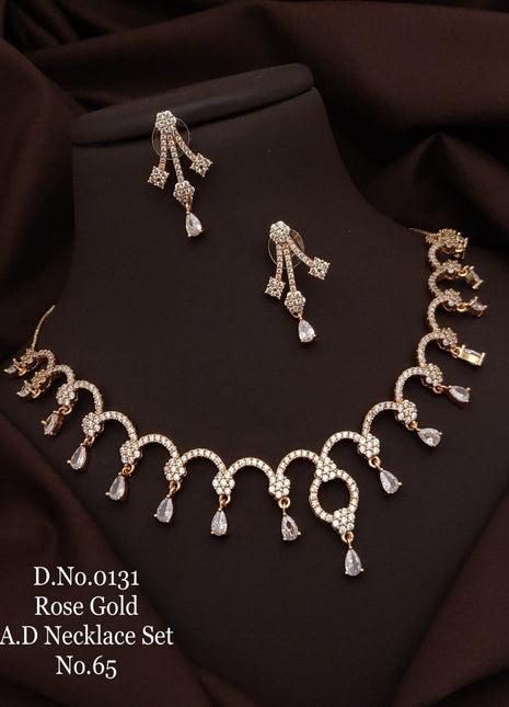 American Diamond Pendant Set