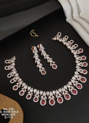 Oxidized Floral Motif Choker Set