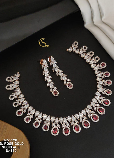 Oxidized Floral Motif Choker Set