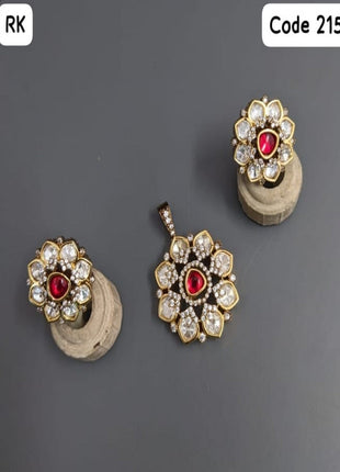 Kundan Green Drop Choker Set