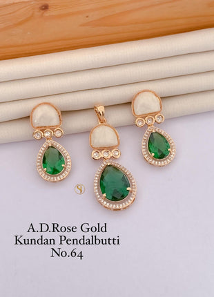 Oxidized Floral Drop Necklace Set