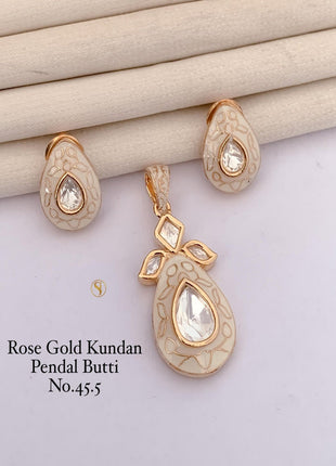 Oxidized Pearl Floral Set