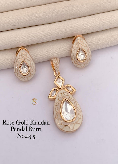 Oxidized Pearl Floral Set