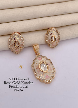 Ruby Accent Pendant with Stone Detailing